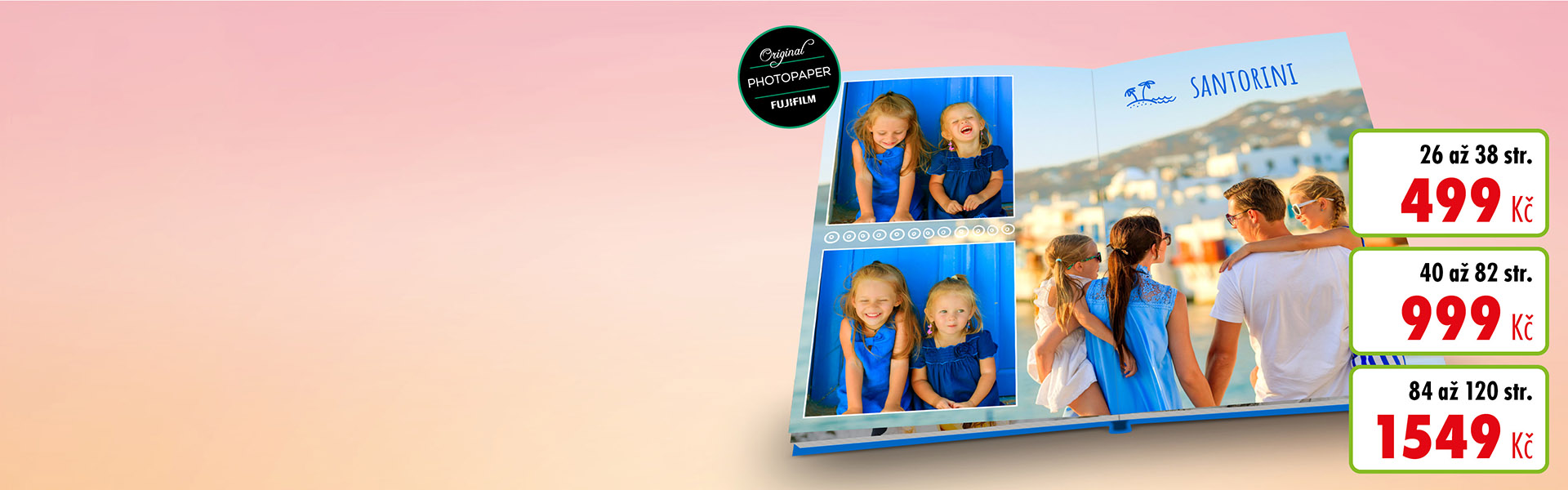 Senzační cena deLUXE Fotokniha pevná, cca A4 na výšku Senzační cena deLUXE Fotokniha pevná, cca A4 na výšku