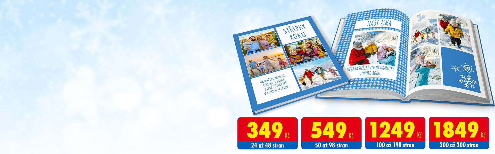 Senzační ceny Fotokniha pevná, cca A4 na výšku Senzační ceny Fotokniha pevná, cca A4 na výšku